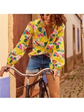 BODEN Heather Floral Top Blouse